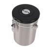 1.8L Coffee Sealed Container Stainless Steel Coffee Bean Storage Container with Spoon Silver