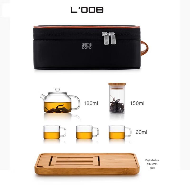 Shangming Portable Glass Travel Tea Set