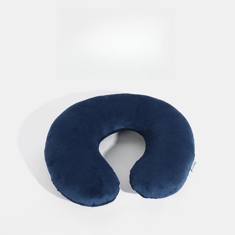 Company Gift Office Travel Use Solid Color PP Cotton U Shaped Pillow Plush Neck Support Pillow