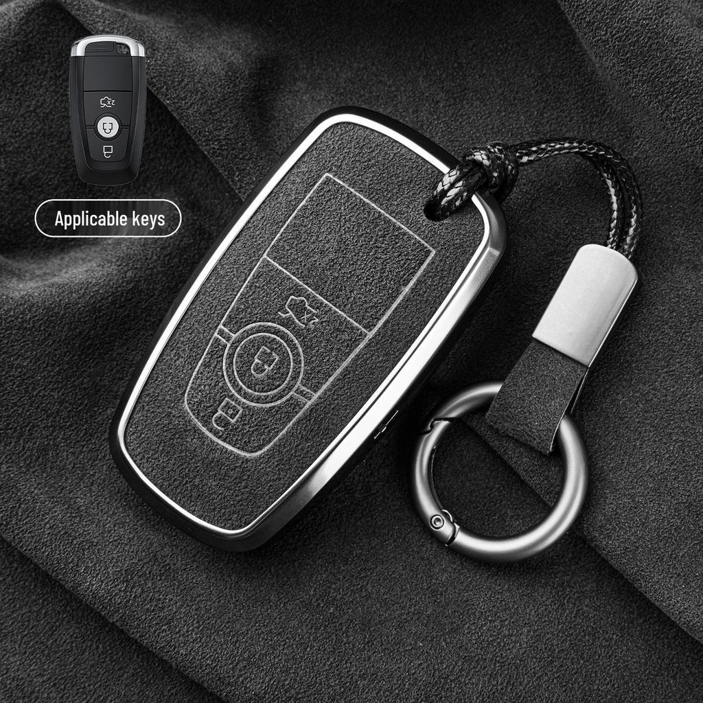 Premium Sheepskin Key Cover for Ford Explorer ST, Edge L, Mondeo EVOS