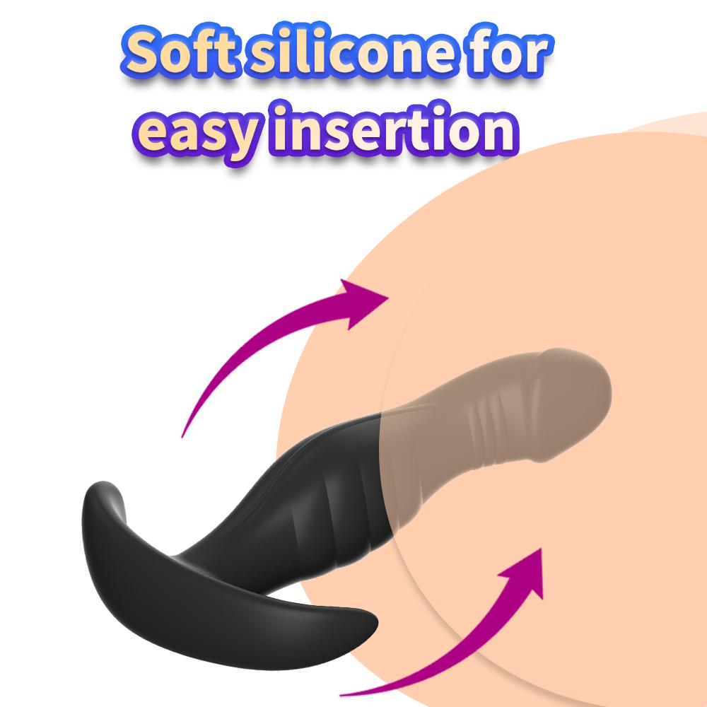 Anal Plug Silicone Butt Plug Realistic Glans Design Textured Prostate Massager Anal Trainer Kit Soft Safe for Beginner Unisex Insert Dildo Masturbator