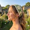 Elegant French Knitted Headband Mushroom Floral Long Knit Turban Retro Bohemian Hollow Out Hair Band Children