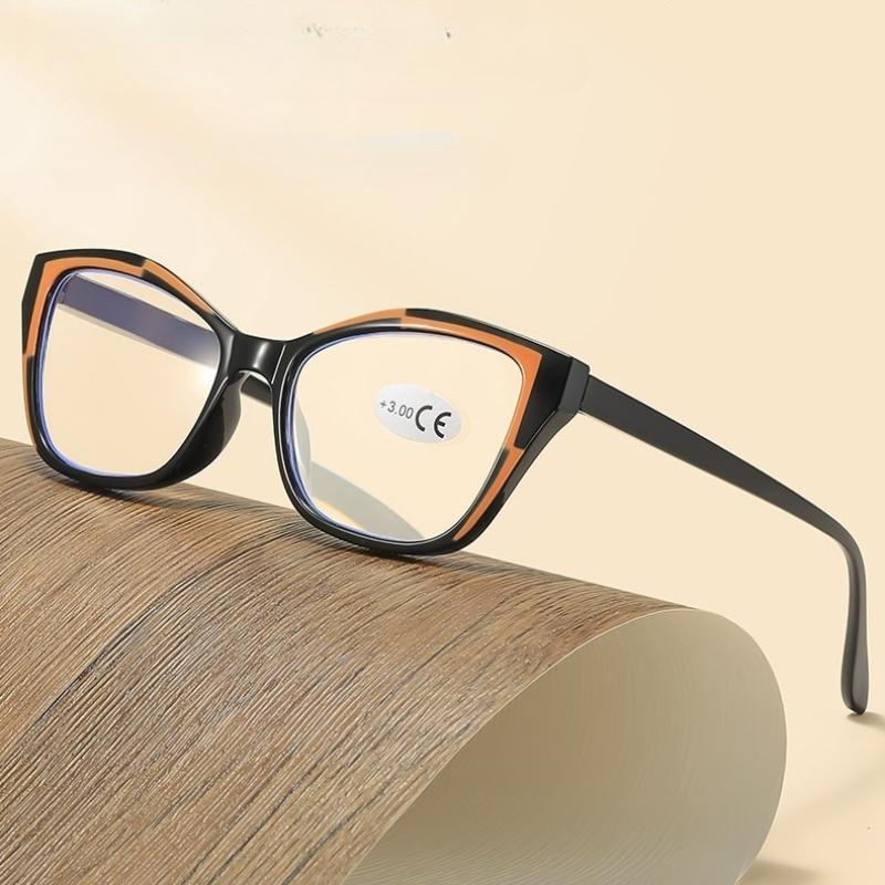 New Fashion Reading Glasses Women Men Anti Blue Light Vintage Cat Eye Presbyopia Far Sight Prescriptions