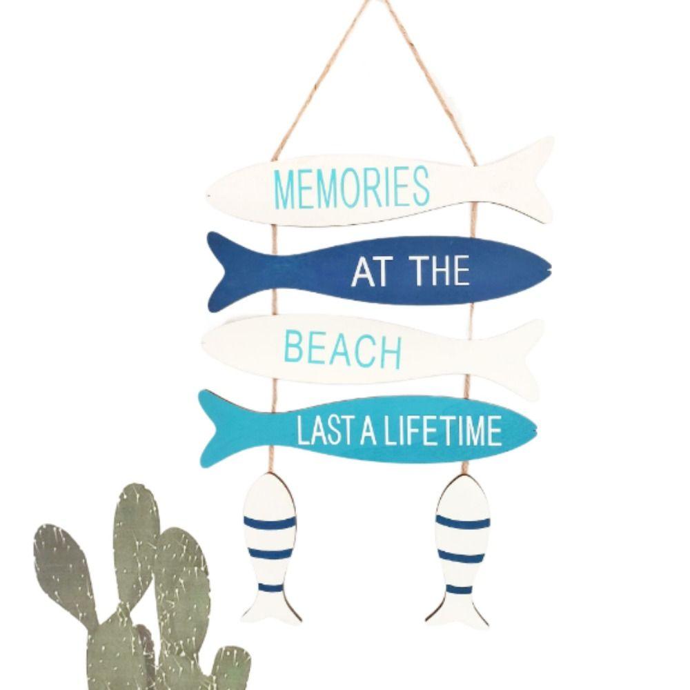 

Letter Door Pendant Fish Wooden Ocean Pendant Multipurpose Living Room Letter