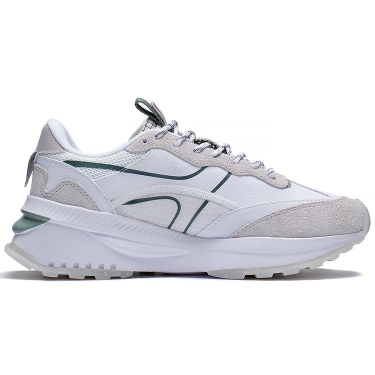 Li Ning Fangyuan EVO Textile, Synthetic Leather Low Top Sports Casual Shoes Women's White Gray AGCS164-3