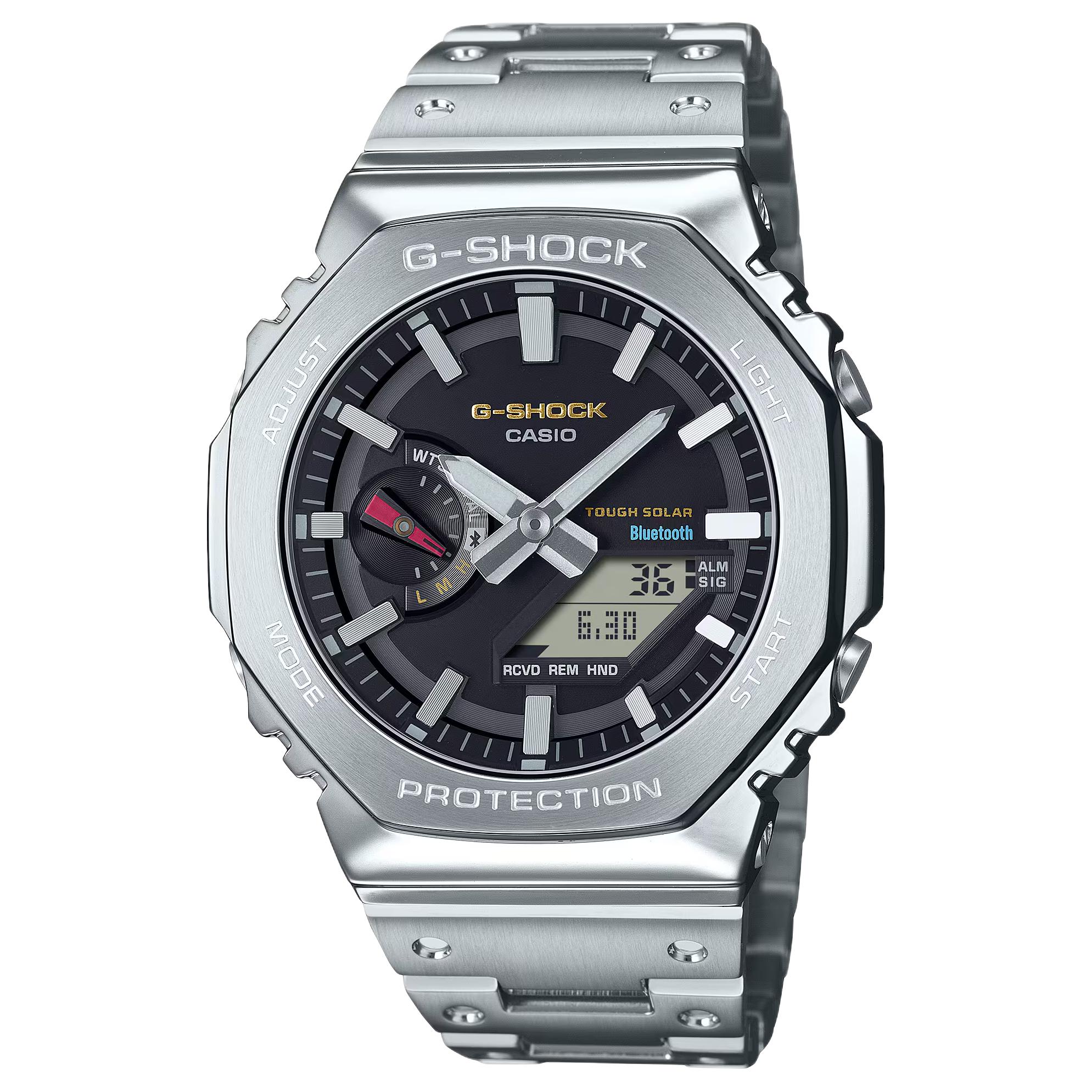 

CASIO 2100 Solar Quartz Movement Stainless Steel Strap Watch Men s Watches Black Dial GM-B2100SD-1CJF Black Dial