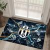 Juventus FC Design Kristall-Samt-Teppich Gemütlich Nicht?Rutschfester Teppich mit Aufdruck für Schlafzimmer Wohnzimmer Eingang