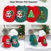 Dog Clothing Cartoon Pet Jacket Garment Kitten Puppy Warm Jacket New Winter Sweaters New Year Pets Apparel Supplies Christmas