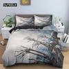 Skeleton Duvet Cover Set Microfiber Bedding Set Twin Size Halloween Funny Skeleton Skulls Bones Comforter Cover for Kids Teens