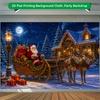 1Pcs Night Santa Sleigh Ride Decoration Background Winter Backdrop For Photo Studio Photo Booth Party