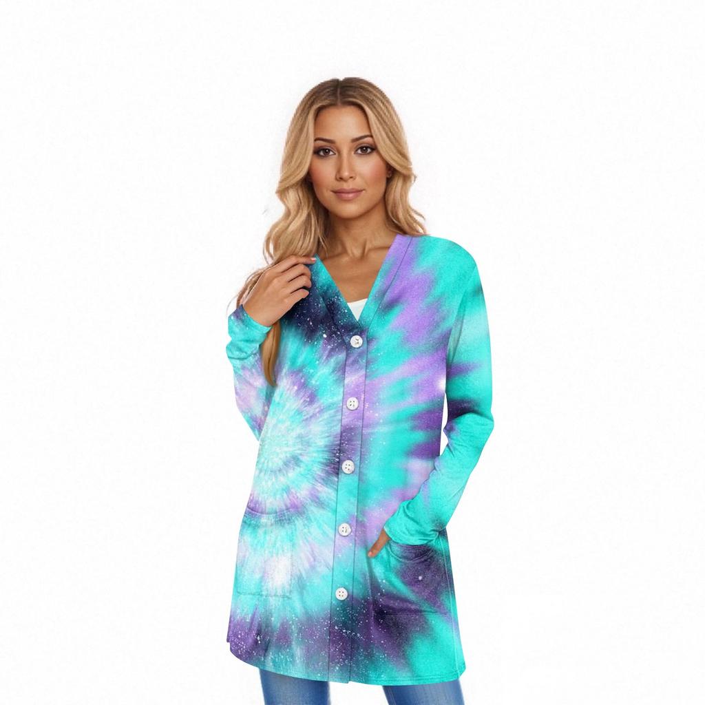 Women's Long Sleeve Cardigan Casual Jacket With Pockets Top