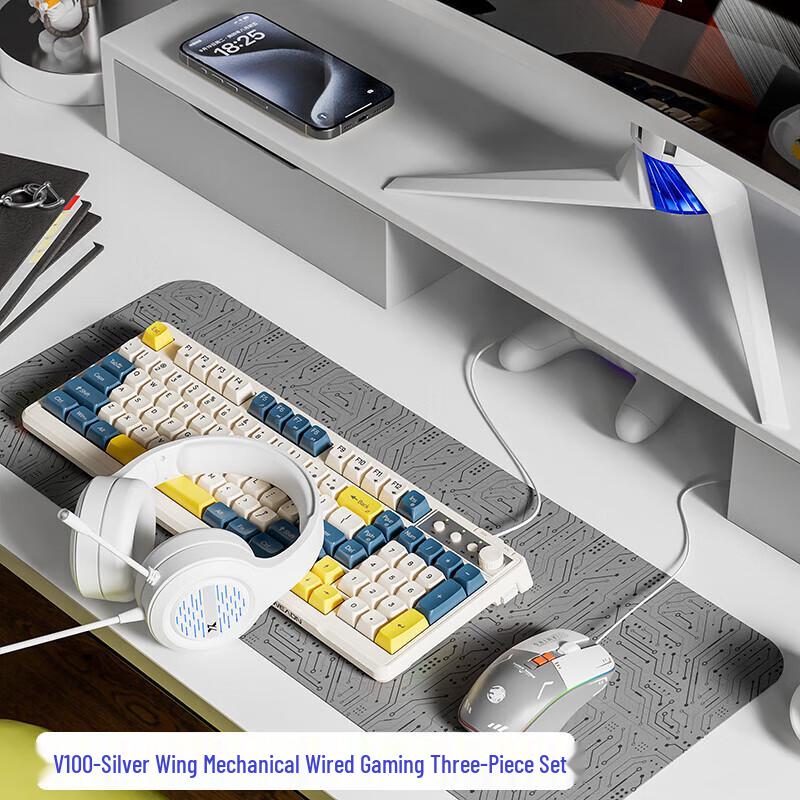 

Qisha V100 RGB Mechanical Feel Gaming Keyboard Mouse Headset Combo