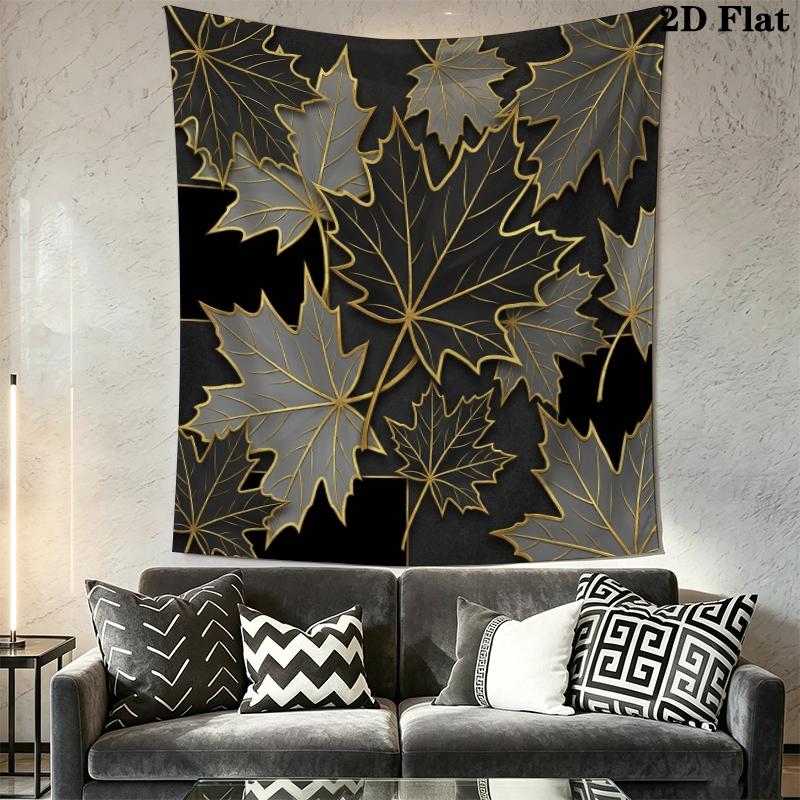 Leaf Wall Tapestry Aesthetic Wall Hanging Printed Fabric Blanket Decorative Tapestries for Bedroom Living Room Home Decor