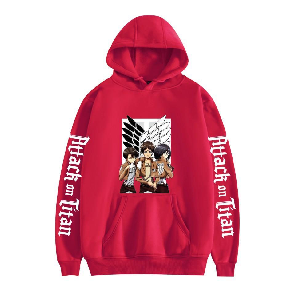 Attack on Titan Graphic Printing Hoodies Autumn Winter Fleece Streetwear Tops