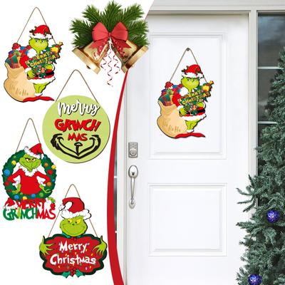 Christmas Decorations Indoor Home Decor  Wooden Merry Christmas Sign Gnome Hanging Christmas Decorations For Christmas Tree Wall Door Home Decorations