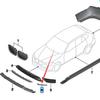 BMW X1 E84 Front Bumper Wind Deflector Trim (Left & Right) - 51117303763, 51117303764
