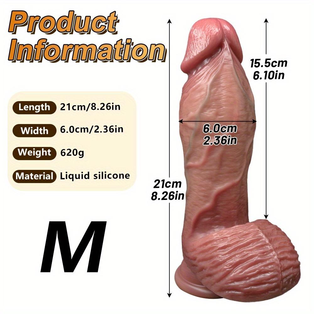 10.43" Large Thick Realistic Silicone Dildo, Soft Skin Feel Giant Penis Toy for G-Spot & Anal Stimulation, Flexible Couples Toy
