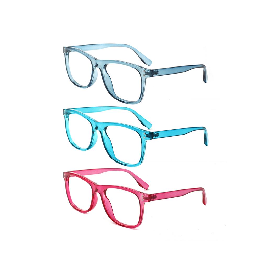 TUREZING Presbyopia Eyeglasses Ornamental Diopter Eyeglasses for Ladies and Gentlemen Square Shaped Super Lightweight Flexible Spring Hinge