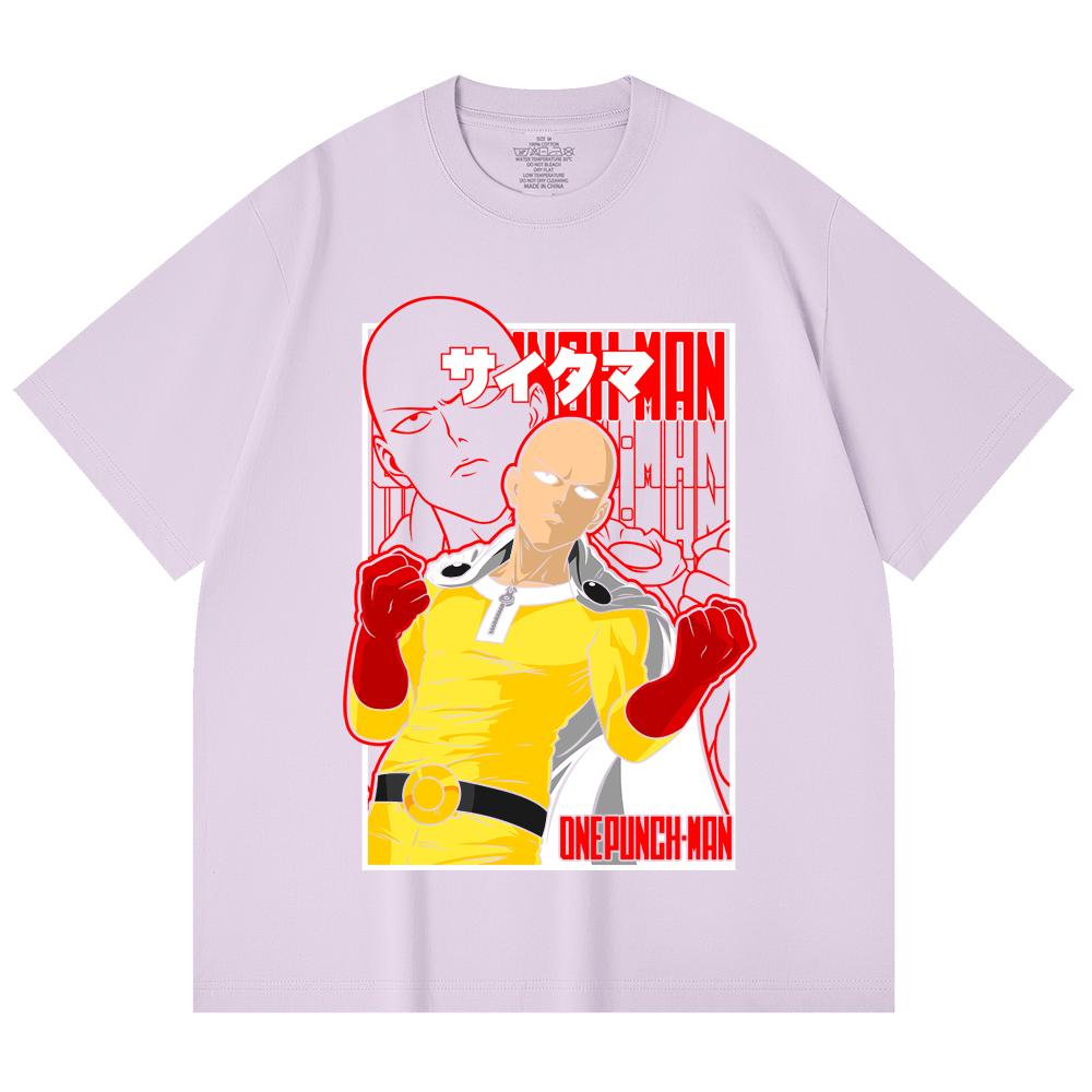 T-shirt Unisex Pesante 100% Cotone 230 g/m² con Stampa Saitama One Punch Man V7