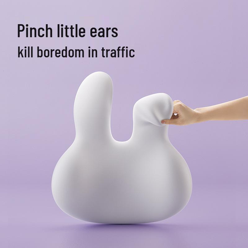 Car Headrest & Lumbar Support Pillow - Cute, Skin-Friendly Memory Foam for Neck & Back Comfort