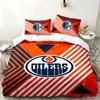Edmonton Oilers 3pc Set Perfect for Bedroom Use Comfortable Bedding Set Includes a Duvet Cover and Two Pillowcases Ideal Birthday or Christmas Gift