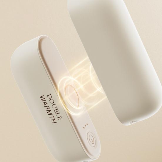 Calentador de Manos Eléctrico Magnético Dual 2 en 1 Calentamiento Rápido en 3 Segundos Calentador de Manos de Bolsillo Recargable por USB Portátil