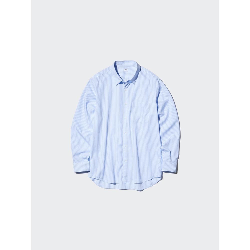 Uniqlo Broadcloth Shirt  Long Sleeve Regular Color  Stripe B