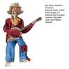 Halloween Skeleton Ornament Animated Country Skeleton Musician Band Banjo Player Statue Farmhouse Style Haunted House Decor