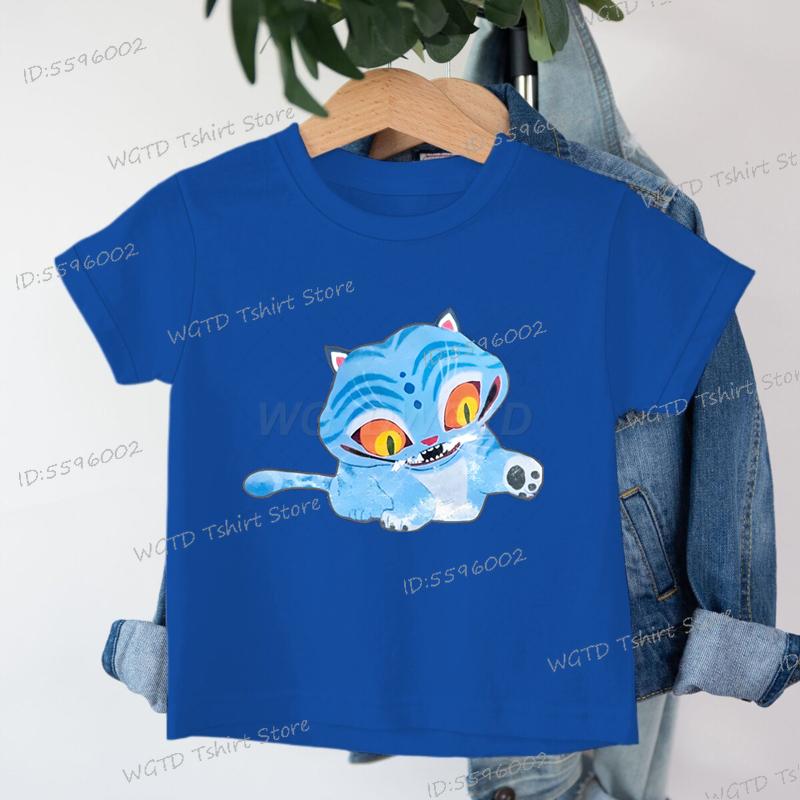 Magliette KPop Cacciatori di Demoni Tigre Nuova Stampa Cartone Animato T-shirt Bambini Cotone Morbido Bambina Bambino Maglietta Simpatica Stampa Tigre Abbigliamento Bambino