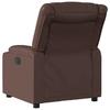 Electric Recliner Chair Brown Faux Leather