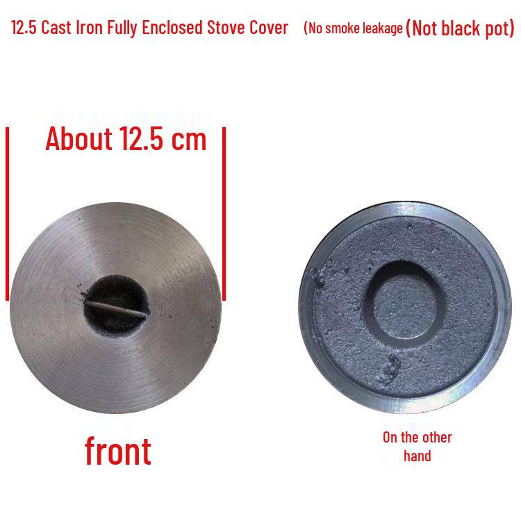 Cast Iron Firewood Stove Ring & Lid: Thickened Rustic Pot and Fire Pit Accessories