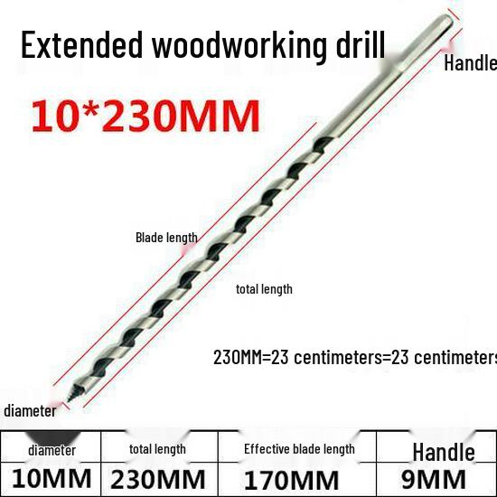 Extended Forstner Bit & Hex Shank Wood Drill, Twist & Door Lock Opener