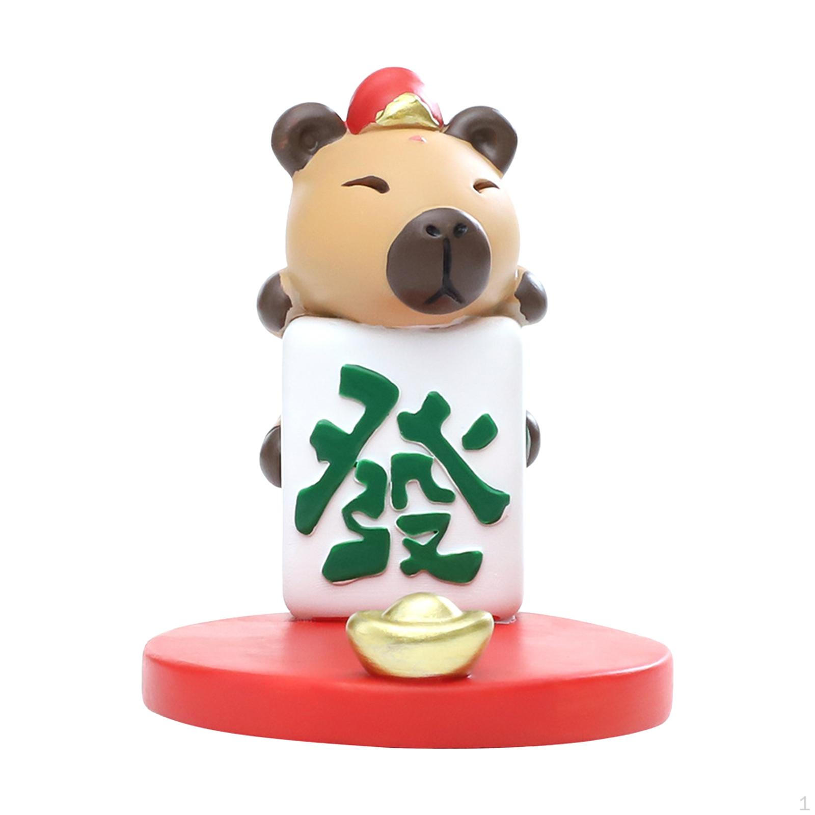 

Фігурка капібари, скульптура тварини, тримач для телефону, протиковзкий, настільний орнамент, мультяшна статуя для Red Base