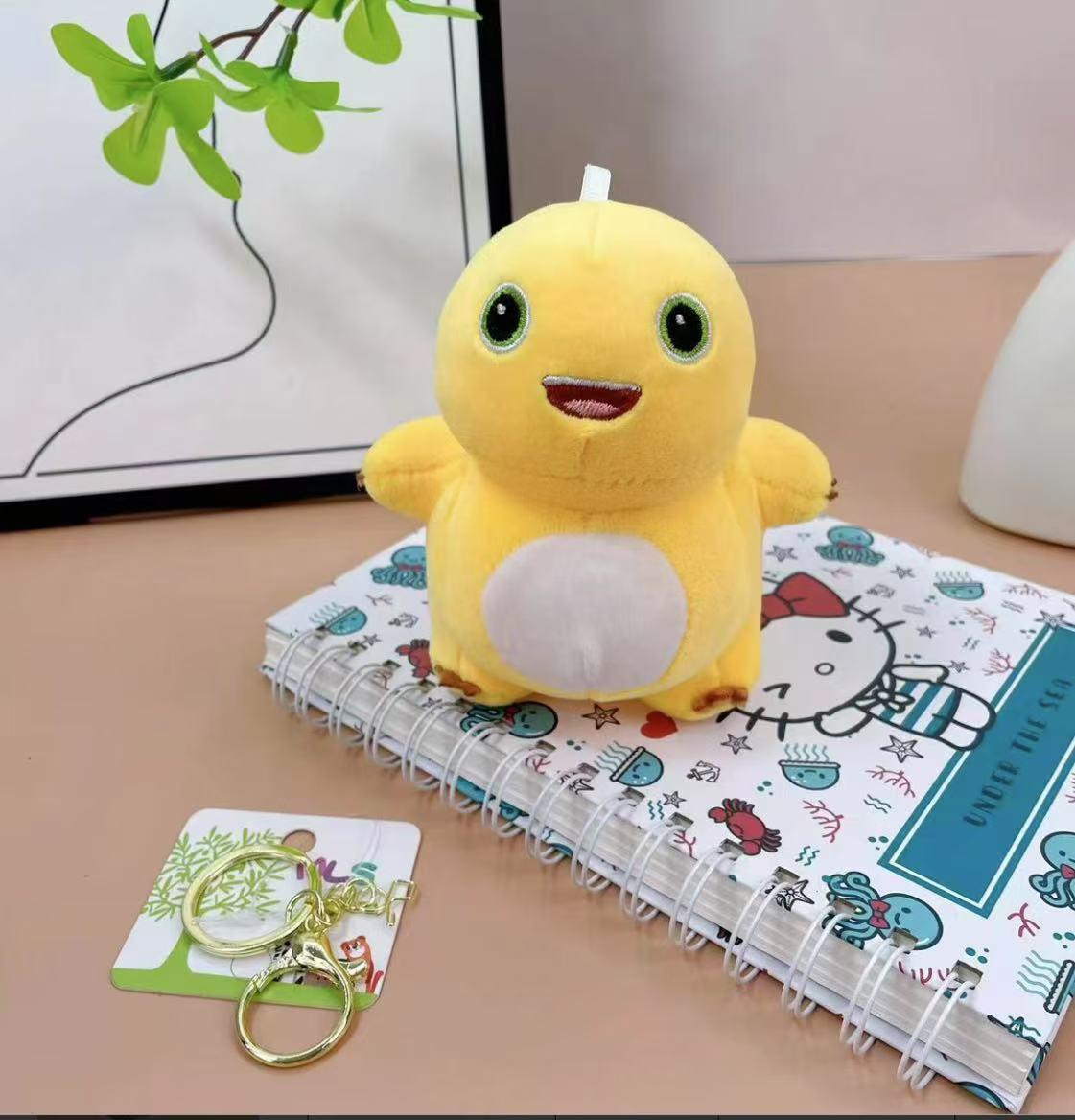 

Плюшевая игрушка Молочный Дракон, держащий сердце - Милый мультяшный стиль 13cm Keychain