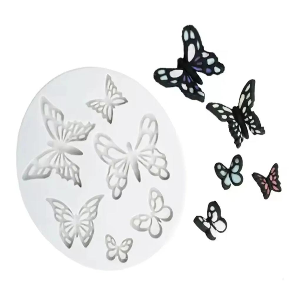 1pc-Butterfly Shape Fondant Cake Silicone Mold Biscuits Pastry Mould Ice Cube Chocolate Candy Molds Cake Decoration Baking Tool