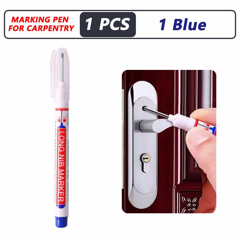 20mm Deep Hole Long Nib Head Markers For Metal Perforating Pen Waterproof Bathroom Woodworking Decoration Multi-Purpose