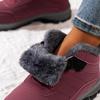 Women's Waterproof Plush Snow Boots - Non-Slip, Wide Fit with Velcro