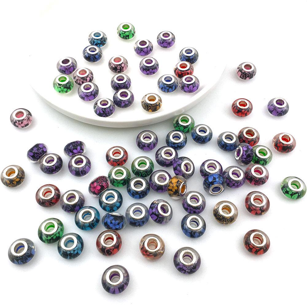 

Random 20 Pando Resin Multi-Color Beads Handmade Bracelet Spacer Beads & Basic Loose Accessories