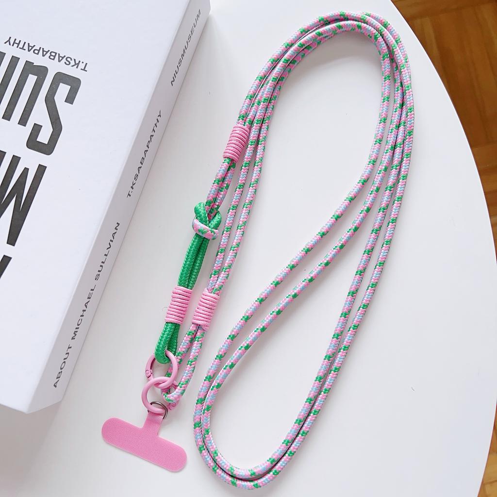 DIY 2-In-1 Mobile Phone Universal Lanyard, Crossbody Long Rope, Finger Rope, Fashionable Mixed And Matched Anti-Loss Rope