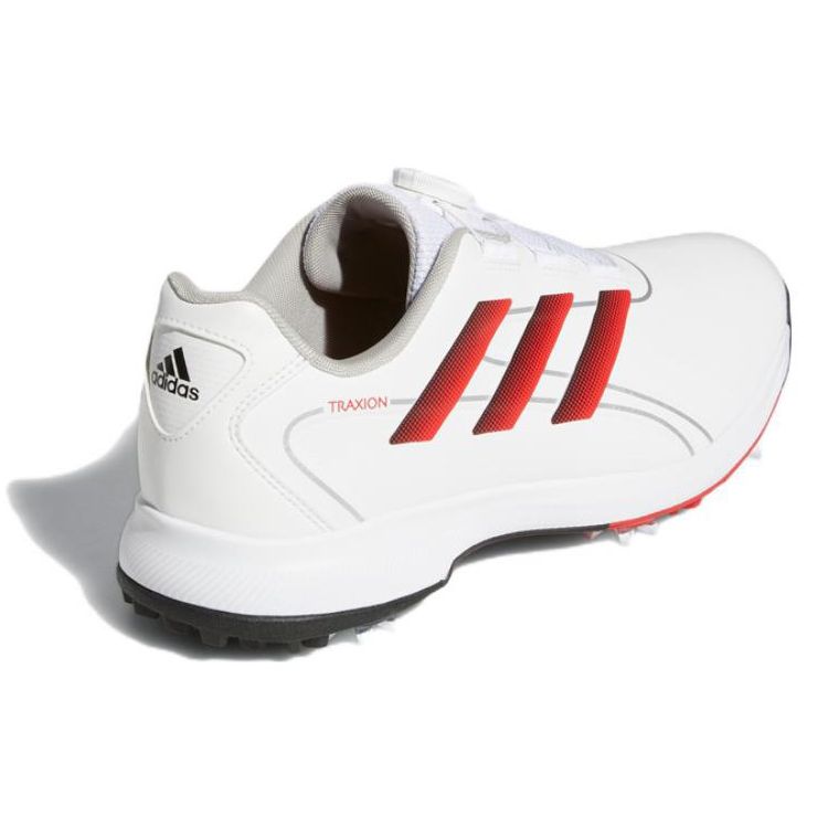 Adidas Traxion Lite Max Boa Comfortable Durable Low Top Golf Shoes Men Golf Shoes White Red GZ3852