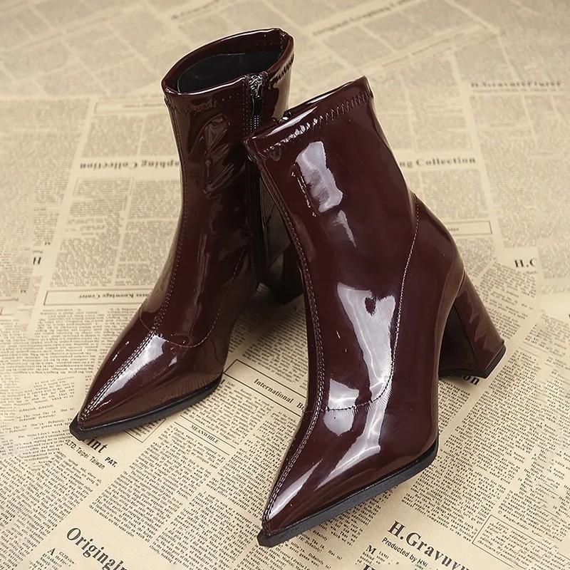 Fashion Ladies Shoes 2025 Hot Sale Back Zipper Women's Boots Fashion Pointed Toe Office and Career Plus Size Best Seller Mid-Calf Boots