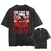 VINLAND SAGA Maglietta Manga Thorfinn Grafica Vintage Lavata Streetwear Uomo Donna Abbigliamento Cotone Oversize Morbida Maglietta Uso Quotidiano Top Cool