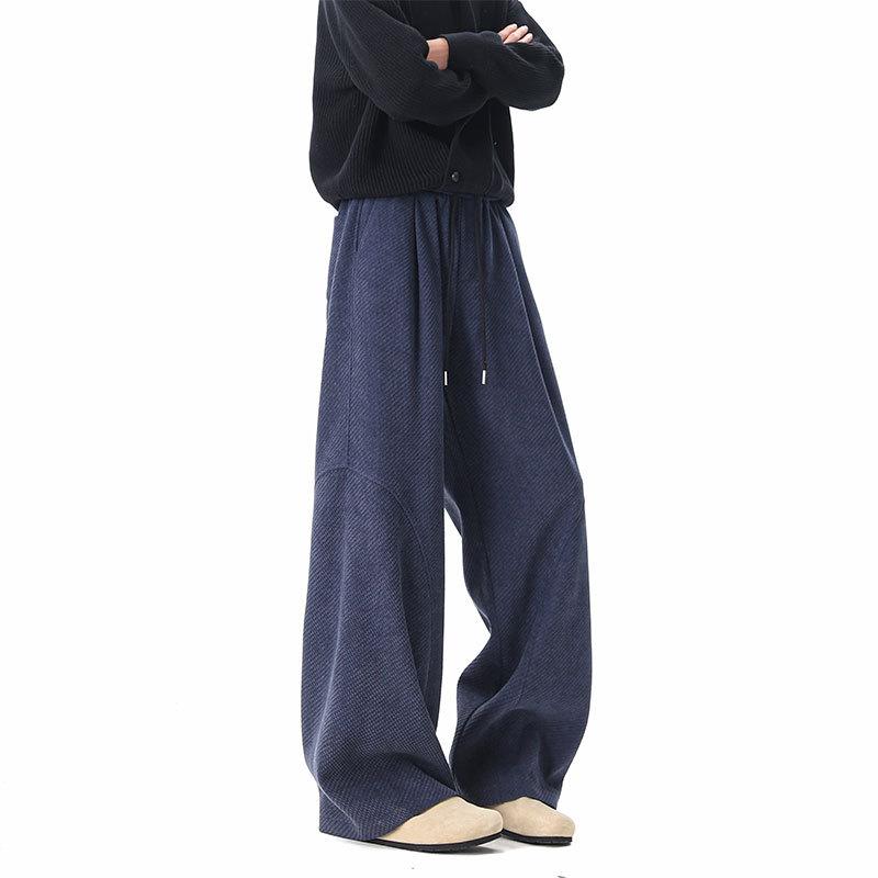 Spring new drape straight casual wide-leg pants high waist wide-leg thin loose trousers for men and women
