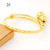 Korean Fashion Brass Gold -Plated Jewelry Smooth Starry Bell Children 'S Bracelet 