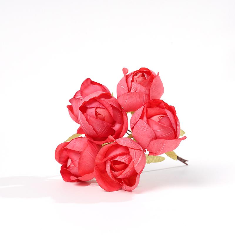 1/3/5Pcs Rose Artificial Flowers 11cm Silk Fake Flowers Bouquet for Wedding Home Decoration DIY Christmas Wreath Gifts Accessory