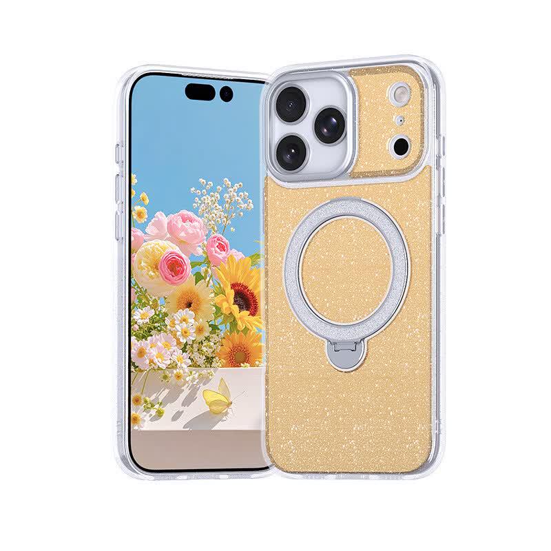 CAXITON Glitter Magnetic Kickstand Phone Case for iPhone 15/14 Plus