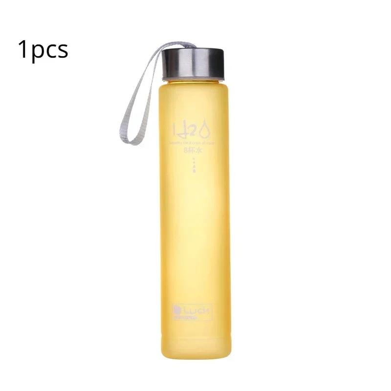 Water Bottle Drinkware Termos Frosted Stainless Steel Thermos Bottle Sport Drink Items Shatterproof Plastic Lemon Juice Storage