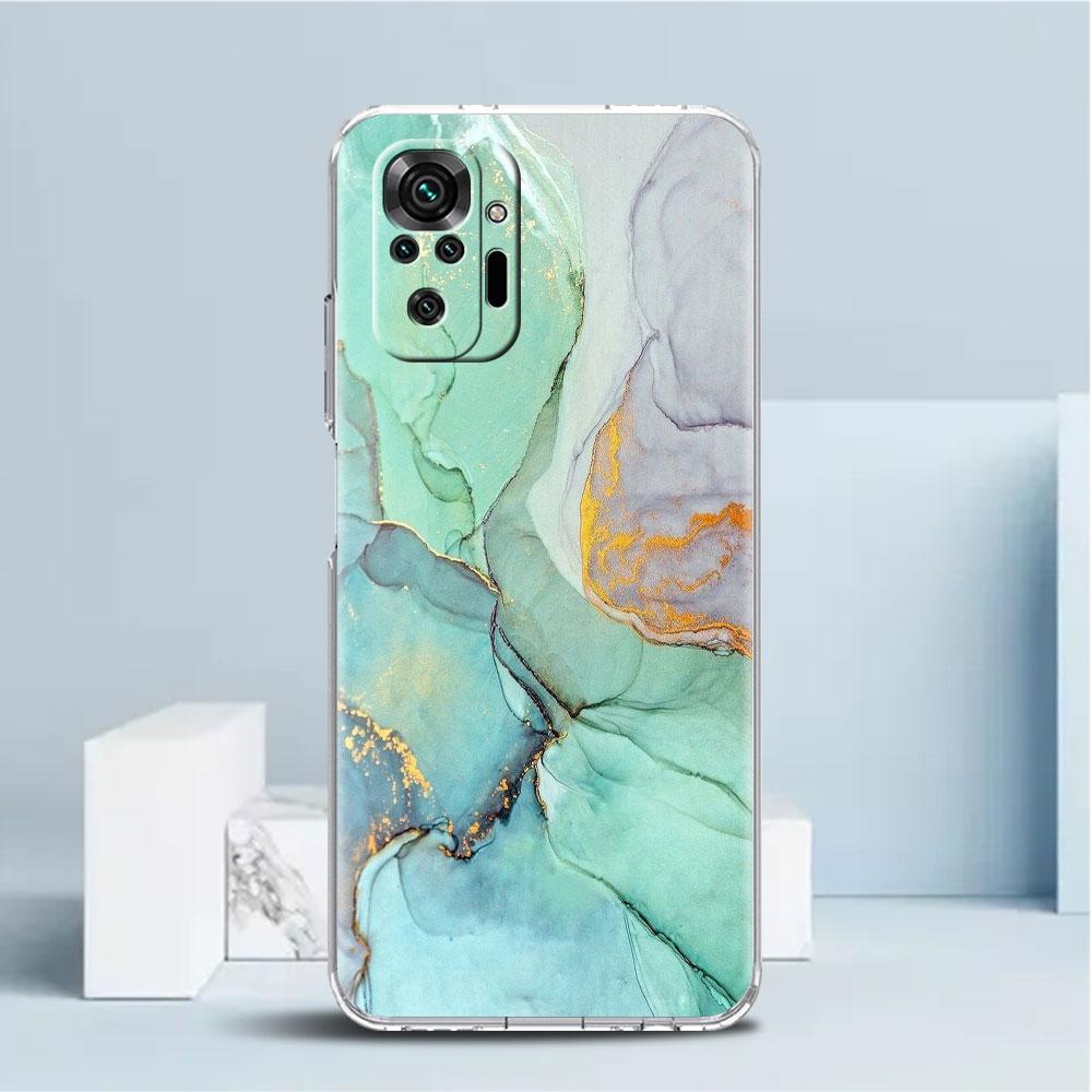 Marble Pattern Luxury Cool Clear Case For Xiaomi Redmi Note 11 Pro 10 9 9S 8 8T 7 9A 9C 9T 10 10C K40 Transparent Phone Cover