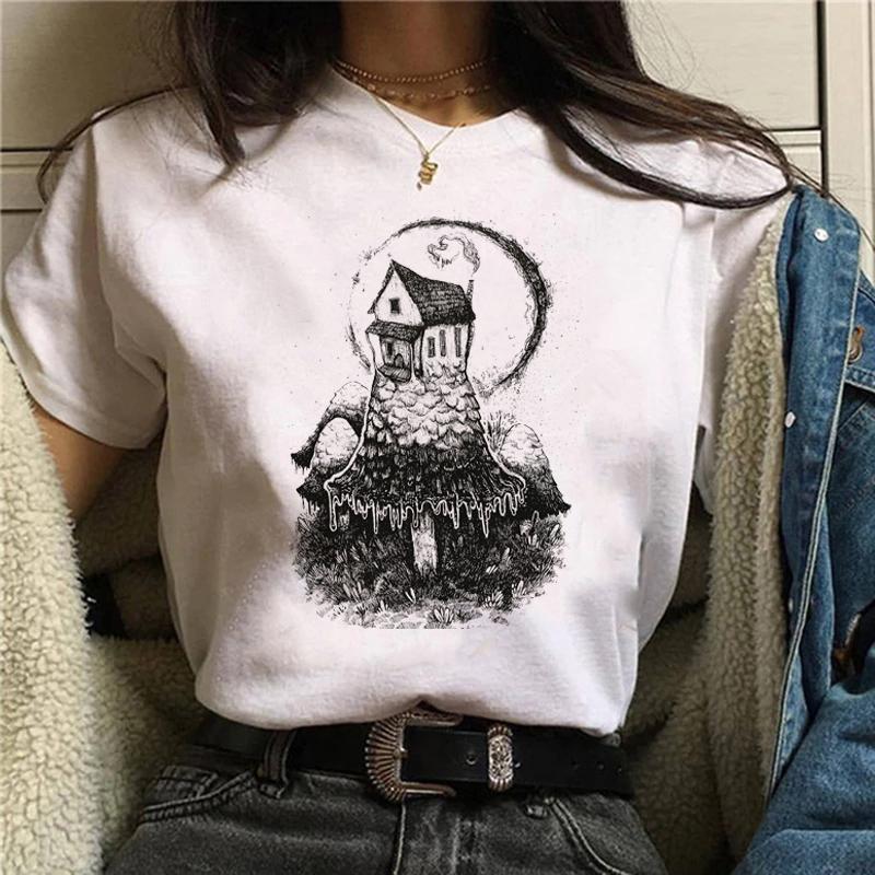 Retro Harajuku 2023 Damkläder Dam T-shirt Mönster T-shirt Damtopp Tecknad Rolig T-shirt Kortärmad Tecknad Prin