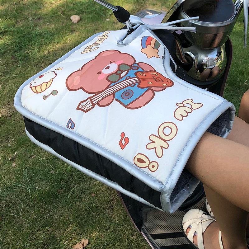 Electric Bicycle Winter Handlebar Cover: Waterproof, Windproof, Thick Fleece Gloves for Cold-Proof Riding